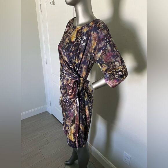 CATHERINE MALANDRINO size 4 P silk floral flowy dress in excellent condition - Picture 10 of 13
